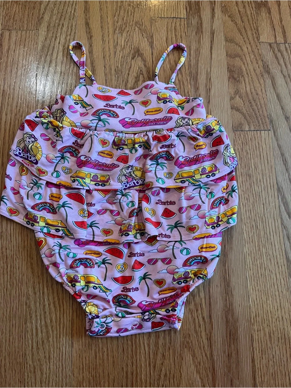 Posh Peanut x Barbie Malibu Collab Bubble Romper Size 18-24 Months
